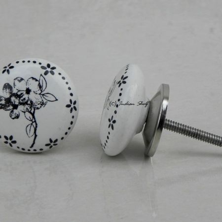 Violets Flowre Flat Knob (1)
